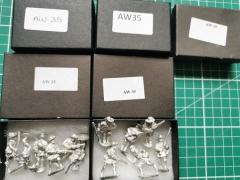 28mm AWI PERRY - AMERICAN RIFLEMEN SKIRMISHERS 54 figures + 6 mounted