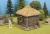 Square Log Cabin +Thatch Roof